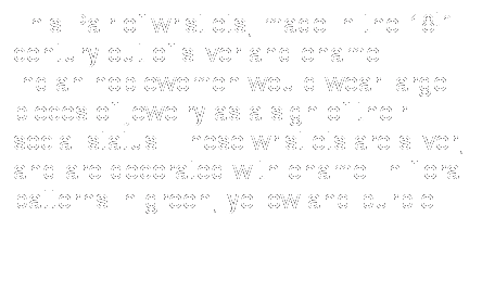 Text Box: This Pair of wristlets, made in the 18th century out of silver and enamel. Indian noblewomen would wear large pieces of jewelry as a sign of their social status. These wristlets are silver, and are decorated with enamel in floral patterns in green, yellow and purple.
