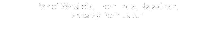 Text Box: Pair of Wristlets, From India, Rajasthan, 
probably from Jaipur

