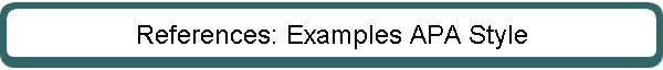 References: Examples APA Style
