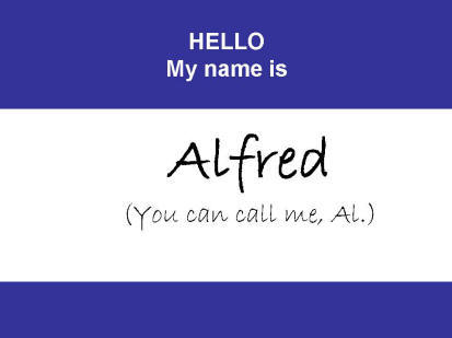 Alfred nametag by Teabo