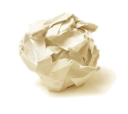 crumbled paper image